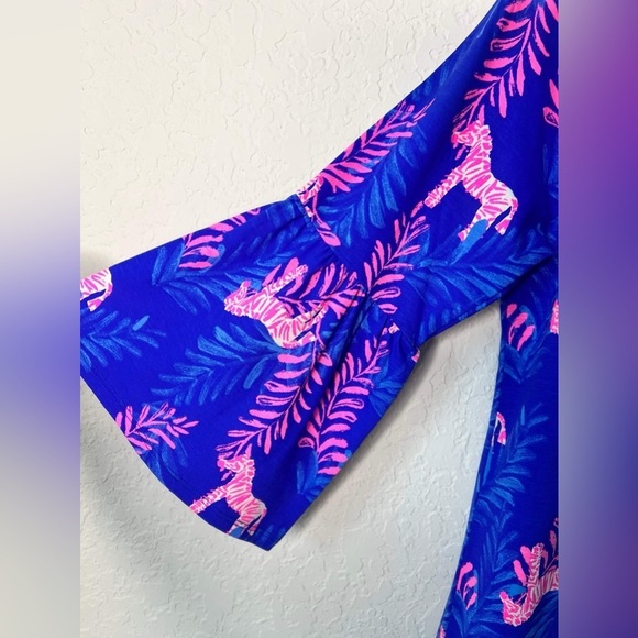 Lilly Pulitzer NWT Tiegen Purple and Pink Animal Print Dress Size XS - Picture 8 of 13